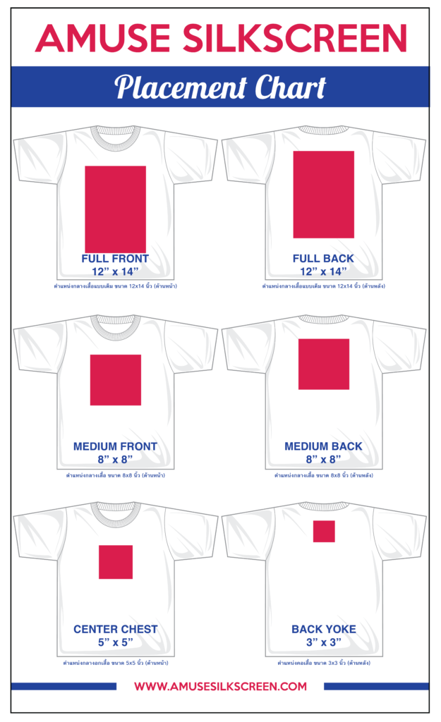 สกรีนลายเสื้อตำแหน่งไหนโดนใจที่สุด