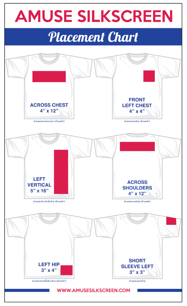 สกรีนลายเสื้อตำแหน่งไหนโดนใจที่สุด
